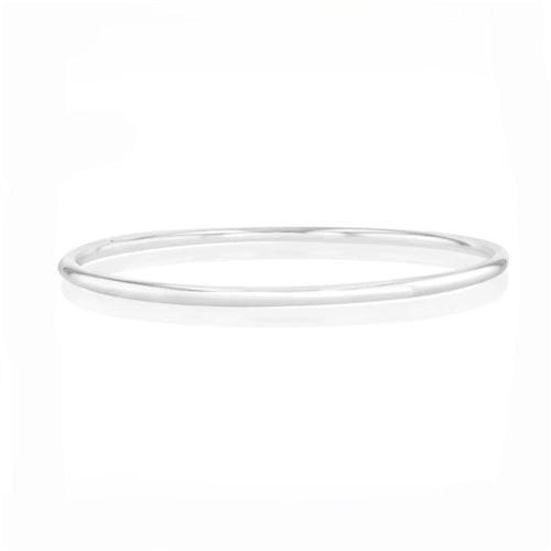 LOONA Solid Sterling Silver 3mm Plain Golf Bangle - 65mm