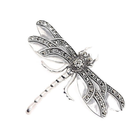 Sterling Silver Marcasite Dragonfly - Brooch