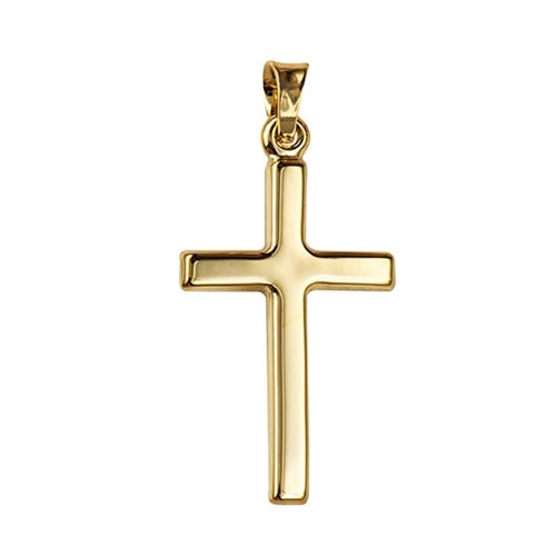 9ct Gold Hollow Plain Cross Pendant