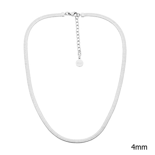 Ellani S/Steel 4mm Herringbone Chain - Silver